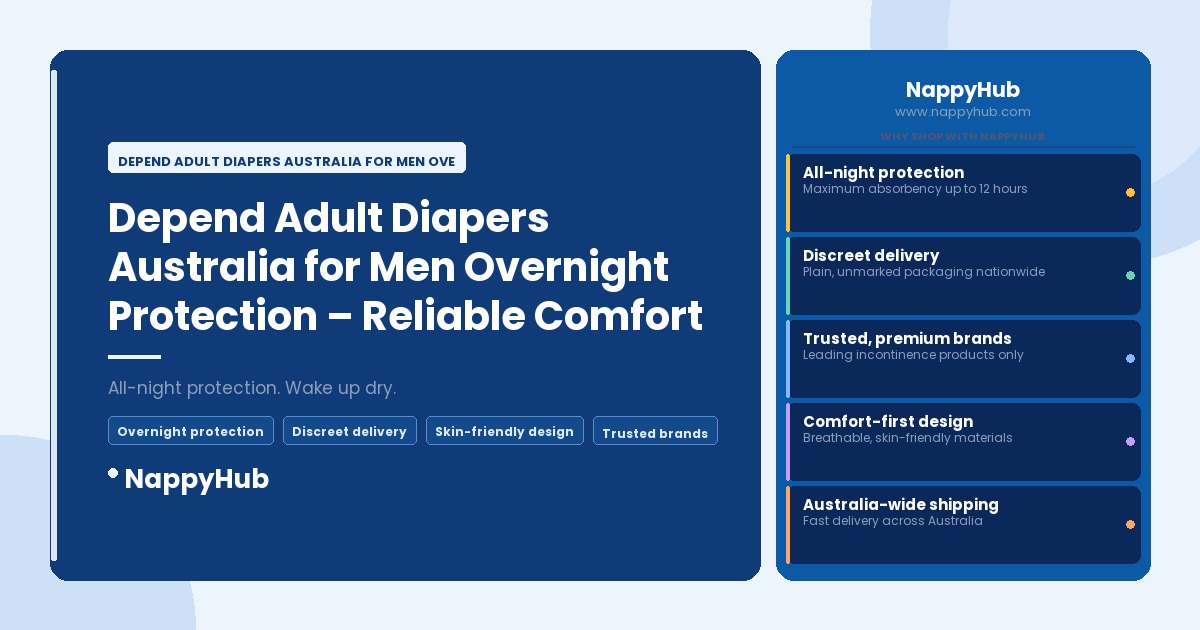 Depend Adult Diapers Australia for Men Overnight Protection - Depend Adult Diapers Australia for Men Overnight Protection