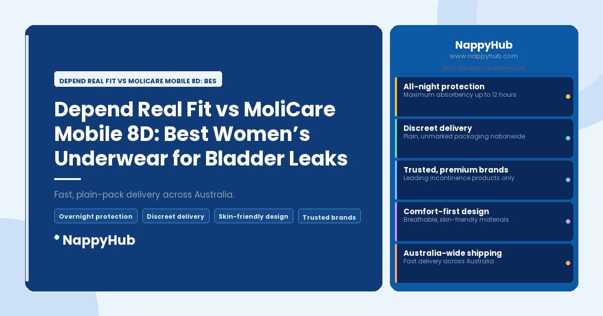 Depend Real Fit vs MoliCare Mobile 8D: Best Women’s Underwear for Bladder Leaks - Depend Real Fit vs MoliCare Mobile 8D: Best