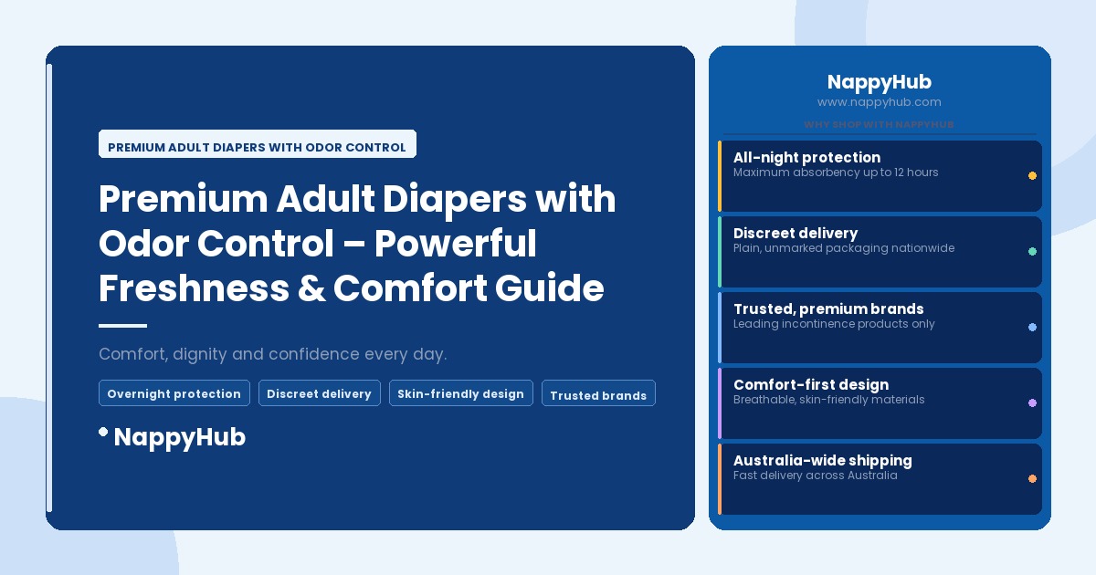 Premium Adult Diapers with Odor Control - Premium Adult Diapers with Odor Control